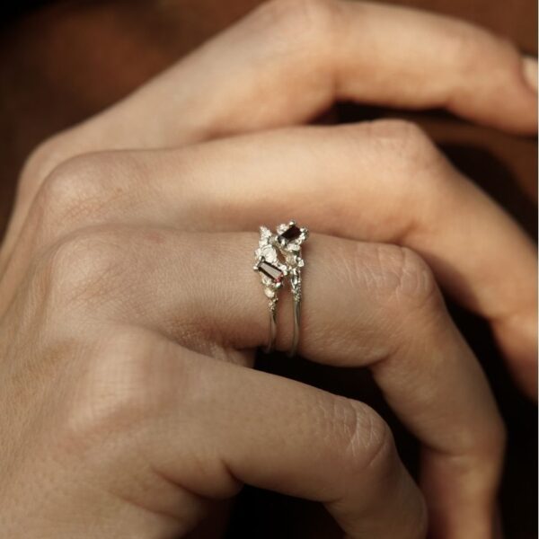 Hetta slim gyűrű trapéz turmalinnal